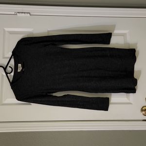 Listicle Long Sleeve Charcoal Grey Dress